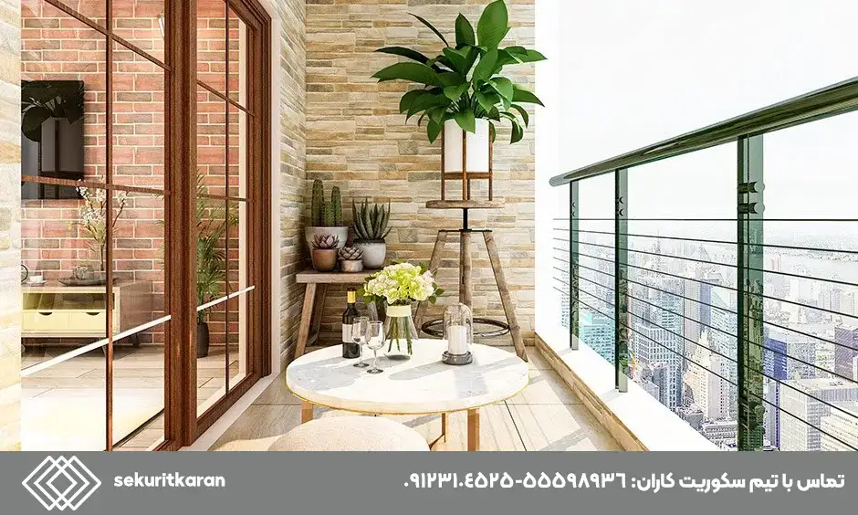 اجرای بالکن شیشه ای ریلی