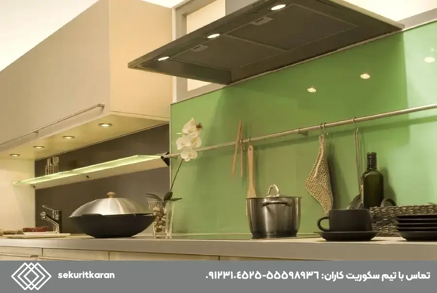 انواع شیشه بین کابینتی - شیشه رنگی بین کابینتی